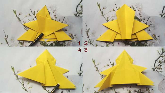 Origami Three - dimensional Fighter Jet-No:5-Origami Toy