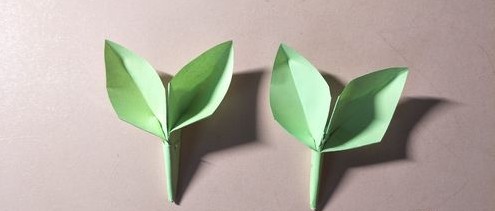 可爱的绿色小芽折纸教程