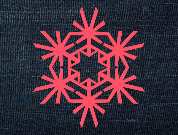 6个简单步骤,剪出绝美六瓣雪花剪纸