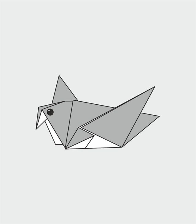 Origami Pigeon easy-No:14-Origami Bird
