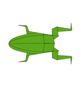 How to Fold an Origami Frog-No:24-Origami Aquatic